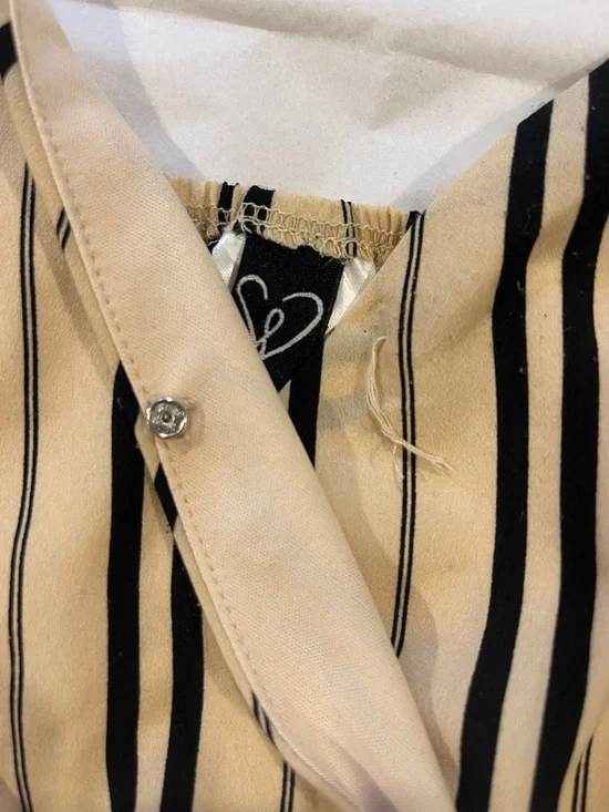 Windsor Beige and Black Striped Romper - Picture 4 of 4